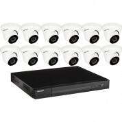 Hikvision Eki-k164t412 16-channel Nvr With 4tb Hdd & 12 Cameras