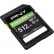 Pny 512gb Elitex-pro60 Uhs-ii Sdxc Card