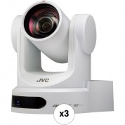 Jvc Ky-pz400n 4k Ndi|hx Ptz Camera 12x Zoom White 3-pack