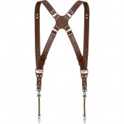 Coiro Dual Camera Harness Brown - Compact & Durable