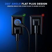 360° Rotating Flat Plug Extension Cord - Maximm Cable