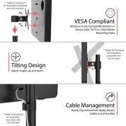 Cta Digital Articulating Monitor Arm Clamp Grommet