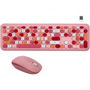 X9 Wireless Keyboard And Mouse Pink - High Performance