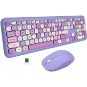 X9 Wireless Keyboard And Mouse - Purple | High Performance