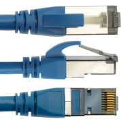 Pearstone Cat 7 Double-shielded Ethernet Cable 100' Blue