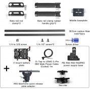 Dual-handle Grip Adapter With Irig, V-mount Plate, Power Base