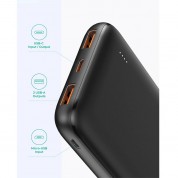 Aukey 10000mah 18w Portable Charger Power Bank Black