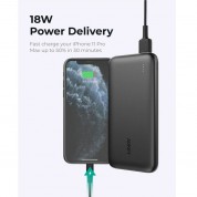 Aukey 10000mah 18w Portable Charger Power Bank Black