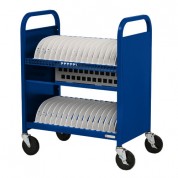 Bretford 30-device Cube Transport Cart Royal Blue