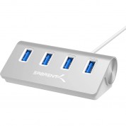 Sabrent Usb 3.0 4-port Aluminum Hub Silver