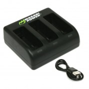 Wasabi Power Three-bay Charger For Gopro Max Batteries