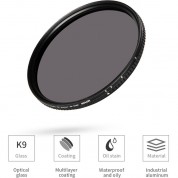 Haida Pro Ii Variable Nd Filter 62mm 1.5-5 Stop