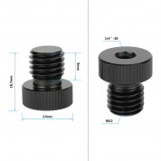 Camvate 15mm Rod Plug Connector M12 Threads 4-pack