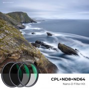 K&f Concept 55mm Nano-d Lens Filter Kit Nd8 Nd64 Cpl