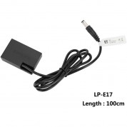 Camvate Lp-e17 Dummy Battery To 2.5mm Dc Cable 39.4