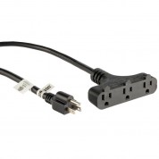 Watson 3-tap Power Extension Cord 100' Black