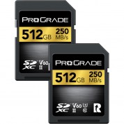 Prograde Digital 512gb Uhs-ii Sdxc Memory Card 2-pack