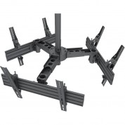 Mount-it! Three-screen Single-pole Ceiling Mount Heavy-duty