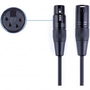 Gold-plated 4-pin Female To Male Xlr Audio Cable 3.9'