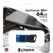 Kingston 64gb Usb-c Flash Drive Datatraveler 80m