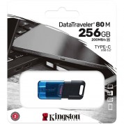 Kingston 256gb Usb-c Flash Drive Datatraveler 80m