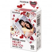 Fujifilm Instax Mini Heart Sketch Film 10 Exposures