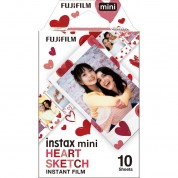 Fujifilm Instax Mini Heart Sketch Film 10 Exposures