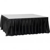 Mystage Skirt Black Satin 16x2.5 Portable Stage Cover