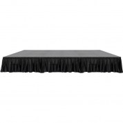 Mystage Skirt Black Satin 16x2.5 Portable Stage Cover