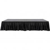 Mystage Skirt Black Satin 16x2.5 Portable Stage Cover