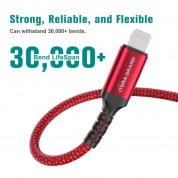 Tera Grand C94 Mfi Usb-c To Lightning Cable 6' Red