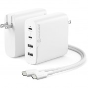 Alogic 100w 4-port Usb Pd Gan Charger White