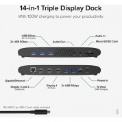 Plugable Usb-c Triple Hdmi Docking Station 100w Charging