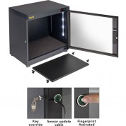 Ruggard Edc-fp80l Dry Cabinet With Fingerprint Lock, 80l, Black