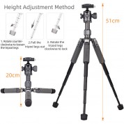 Xiletu M-5g Tabletop Tripod G-28 Ball Head