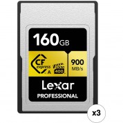 Lexar 160gb Cfexpress Type A Card Gold Series 3-pack