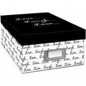 Pioneer Archival Photo Storage Box Live Laugh Love Black White