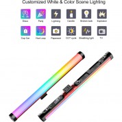 Gvm Bd25r Bi-color Rgb Led Light Wand Kit 24