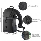 Neewer Camera Sling Backpack Black - Compact Dslr Bag