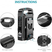 Neewer Dual-channel V-mount Battery Charger Xlr Output