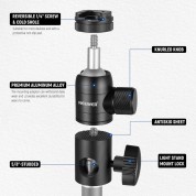 Neewer St-gm06 Light Stand Adapter Mini Ball Head