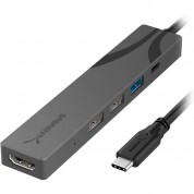 Sabrent 4-in-1 Usb-c Hub - Gray | Compact Multi-port Adapter