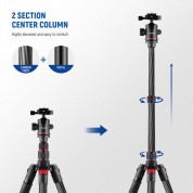 Neewer N55cr Carbon Fiber Tripod Ball Head