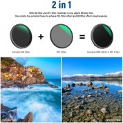 Neewer 2-in-1 Nd & Cpl Filter 37mm 1-5 Stop