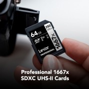 Lexar 64gb 1667x Uhs-ii Sdxc Memory Card 2-pack