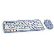 Logitech Pebble 2 Wireless Keyboard Mouse Combo Mac Tonal Blue