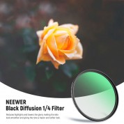 Neewer Black Diffusion Filter 43mm Grade 1/4 Cinematic Effect