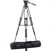 E-image 2-stage Aluminum Fluid Head Tripod Kit