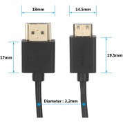 Camvate 4k Mini-hdmi To Hdmi Coiled Cable 1.6-4.6'