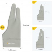 Xencelabs Drawing Glove Small Gray | Digital Art Accessory